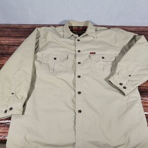 Wolverine Beige Plaid Fleece Lined Shirt/Jacket Men's Large